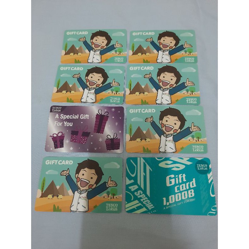 ชุดละ8ใบการ์ดเพื่อการสะสมTESCO LOTUS ขนาดเท่าบัตรเครดิต