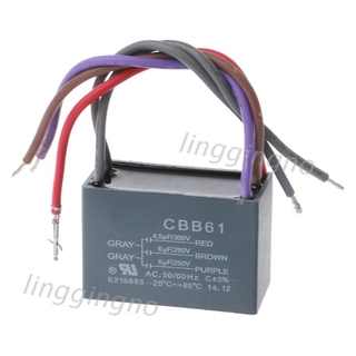 ตัวเก็บประจุพัดลมเพดาน Rr Cbb61 4 . 5 Uf + 6 Uf 5 Wire 250 V 5 Speed Starting Capacitor