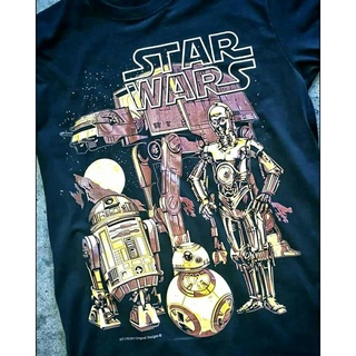 Bt110 เสื้อยืดผ้าฝ้าย พิมพ์ลาย STAR WARS DROIDS TRIBUTE 3CPO R2D2 BB8