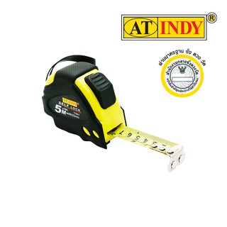 AT INDY ตลับเมตรหุ้มยาง รุ่น Self Lock ปลายแม่เหล็ก Steel Measuring Tape T501,T751