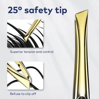Llano Professional แหนบทอง – น้ํายาล้างคิ้วสแตนเลส Lash Tweezer