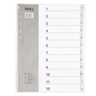 อินเด็กซ์พลาสติก (1-12) A4 เบนน่อน IX894 Index Plastic (1-12) A4 Bennon IX894