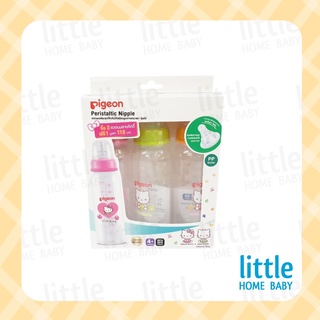 2 ขวดแถม 1 ขวด!! ขวดนมพีเจ้น Pigeon ลาย Kitty ขวดนม RPP คอแคบ พร้อมจุกมินิเสมือนนมแม่ ขนาด 4 ออนซ์ และ 8 ออนซ์