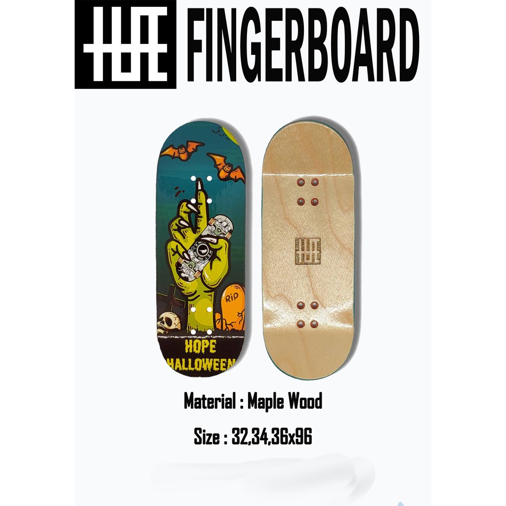 ฟิงก์เกอร์บอร์ด แผ่นฟิงเกอร์บอร์ดทำจากไม้เมเปิ้ลแท้🔥🔥 แผ่นเด้งติดมือ  hope fingerboard