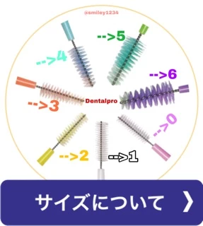 แปรงซอกฟัน Dentalpro 15 , 10 ชิ้น ญี่ปุ่นแท้ 100% ด้ามตรง ขนกรวย มี 7 ขนาด