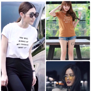 เสื้อยืดคอกลม size ใหญ่แขนสั้น สกรีน  You will