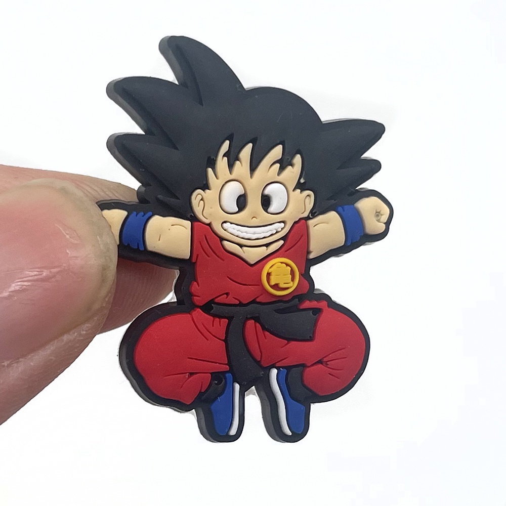 CROCS อุปกรณ์เสริมรองเท้าแตะ Pvc ลายการ์ตูน Dragon Ball 1 ชิ้นสําหรับตกแต่งรองเท้า Jibbitz
