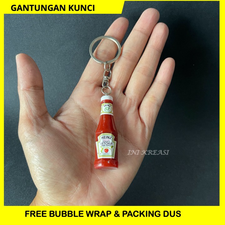 GANTUNGAN HEINZ TOMATO SAUCE MINIATURE KEYCHAIN