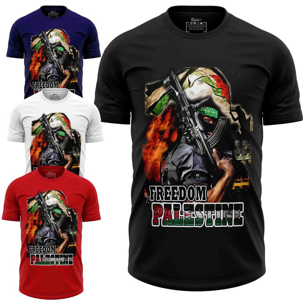 BAJU FREEDOM PALESTIN เสื้อยืด GAZA -