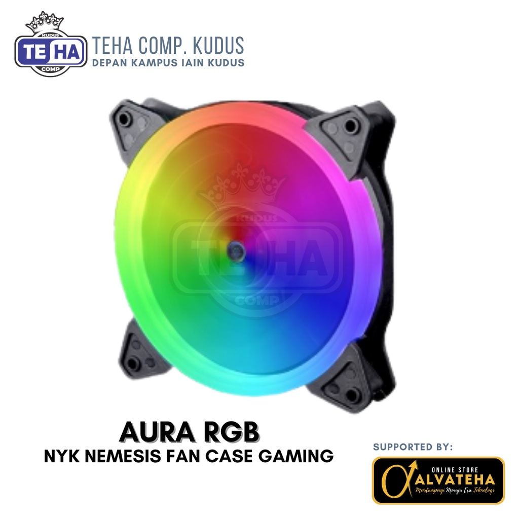 พัดลมปลอก RGB ขนาด 12 ซม. NYK LED CPU พัดลมคอมพิวเตอร์พีซีเล่นเกมปลอกพัดลม