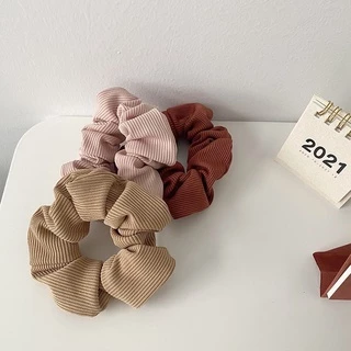 🔥พร้อมส่ง🔥 ยางรัดผม ยางมัดผมผ้าร่อง