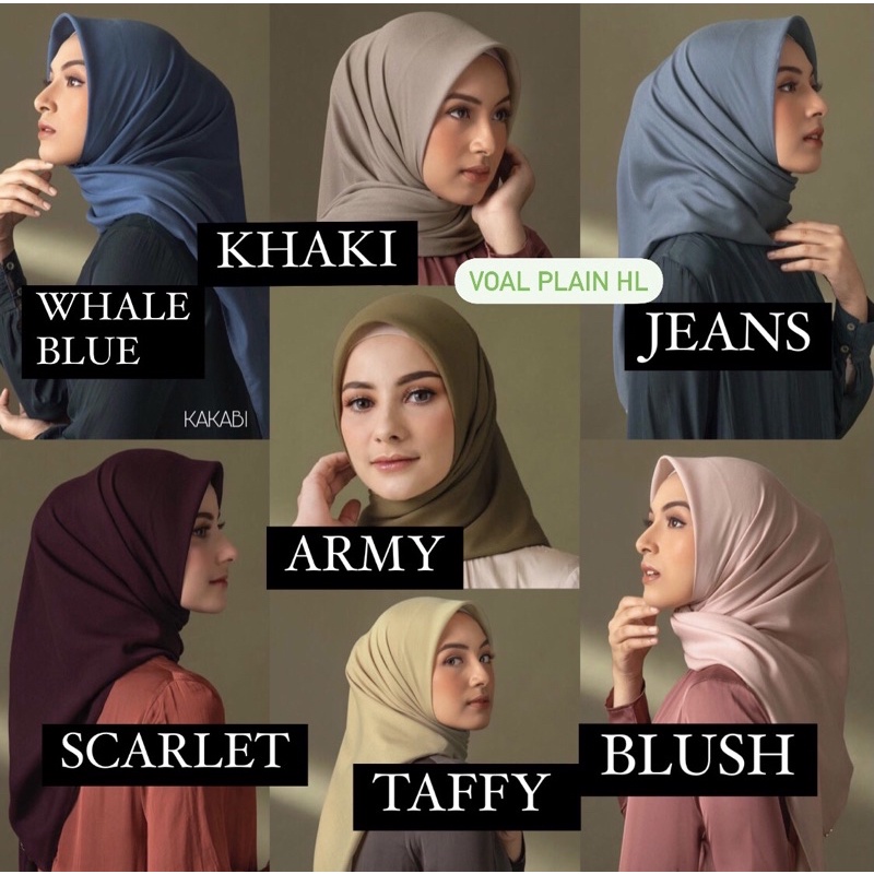 Voal PLAIN 25 JUNE โดย HEAVEN LIGHTS WHALE BLUE JEANS KHAKI BLUSH TAFFY SCARLET ARMY