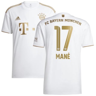 เสื้อกีฬาแขนสั้น ลายทีมชาติฟุตบอล Bayern München 22 23 2022-2023 Mane 10 MUNICH SANE GORETZKA COMAN MULLER DAVIES KIMMICH ชุดเยือน สําหรับผู้ชาย