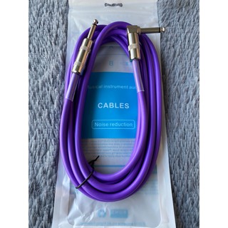 สายแจ็คกีต้าร์ Cable อย่างดี ยาว 3 เมตร ยี่ห้อ Acoustic (สีม่วง)