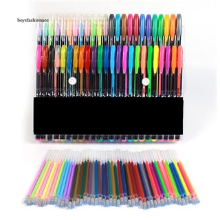 BFA_48Pcs Colors 0.8mm Gel Ink Pen Refills Glitter School Drawing Writing Stationery