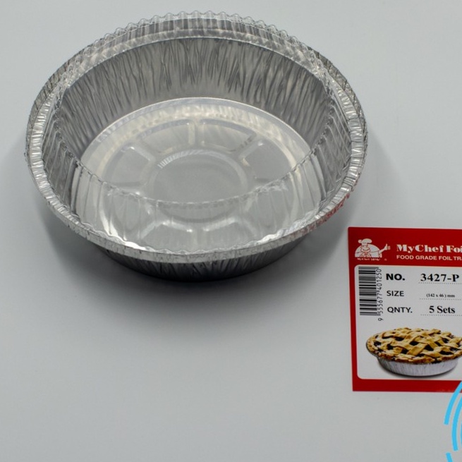 5 ชิ้น/เซ็ตถาดอลูมิเนียมฟอยล์พร้อมฝาปิดใส/Bulat/รอบถาดฟอยล์ My Chef 3427-P/ถาดฟอยล์เกรดอาหาร
