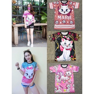 C001 เสื้อการ์ตูนลายแมวมารี M