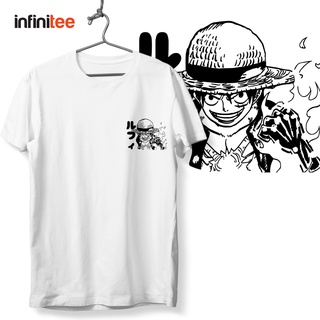 One Pieceหมวกฟางอินฟินิท Luffy อะนิเมะ Tshirt สําหรับผู้หญิงในเสื้อยืดสีขาวท็อปส์ซูเสื้อเสื้อยื h(@