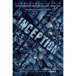 โปสเตอร์หนัง Inception จิตพิฆาตโลก โปสเตอร์ Poster รูปภาพ ภาพติดผนัง โปสเตอร์ภาพพิมพ์ โนแลน Nolan DiCaprio ดิคาปริโอ