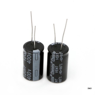 Iwo ตัวเก็บประจุอลูมิเนียมอิเล็กโทรไลติก 120Uf 400V 18X30Mm Radial 400V120Uf 2 ชิ้น