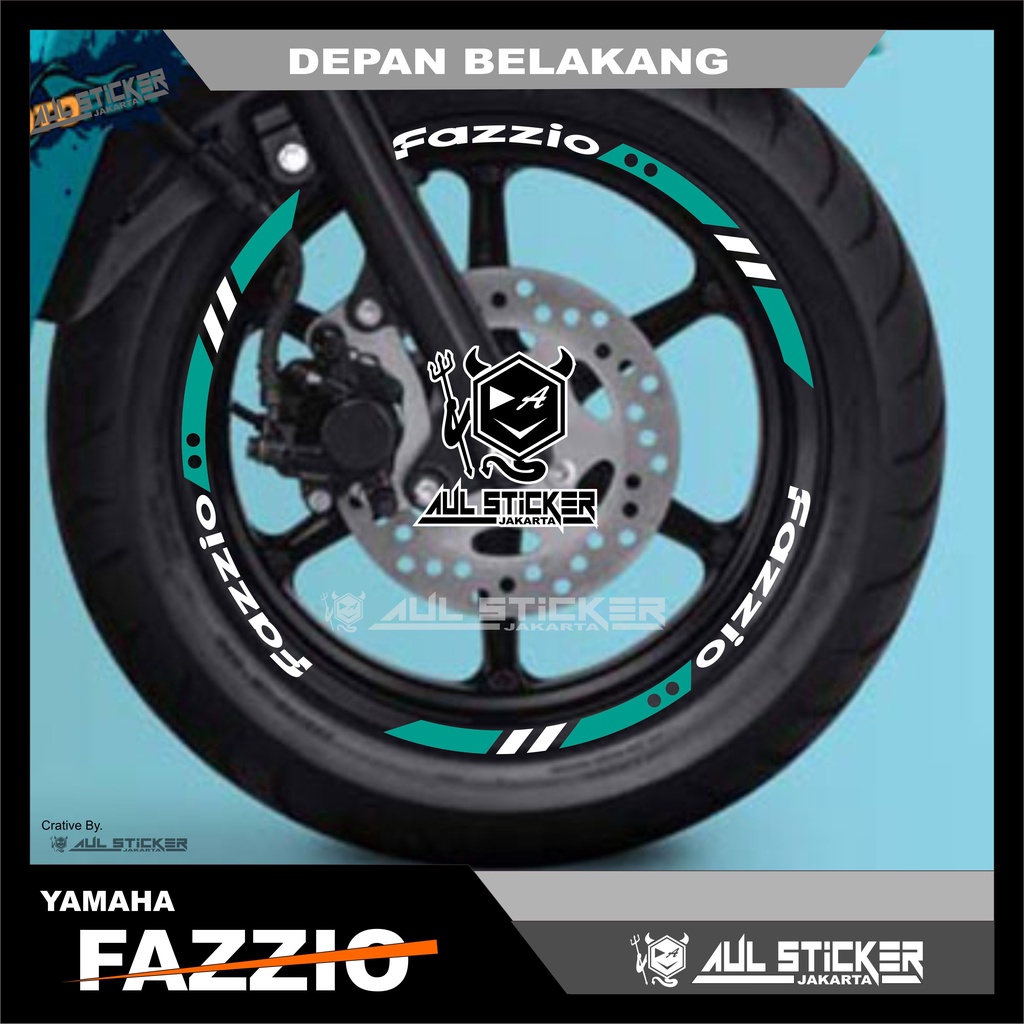 YAMAHA FAZIO สติ๊กเกอร์ริมหน้าดีไซน์ใหม่ (kc.035)