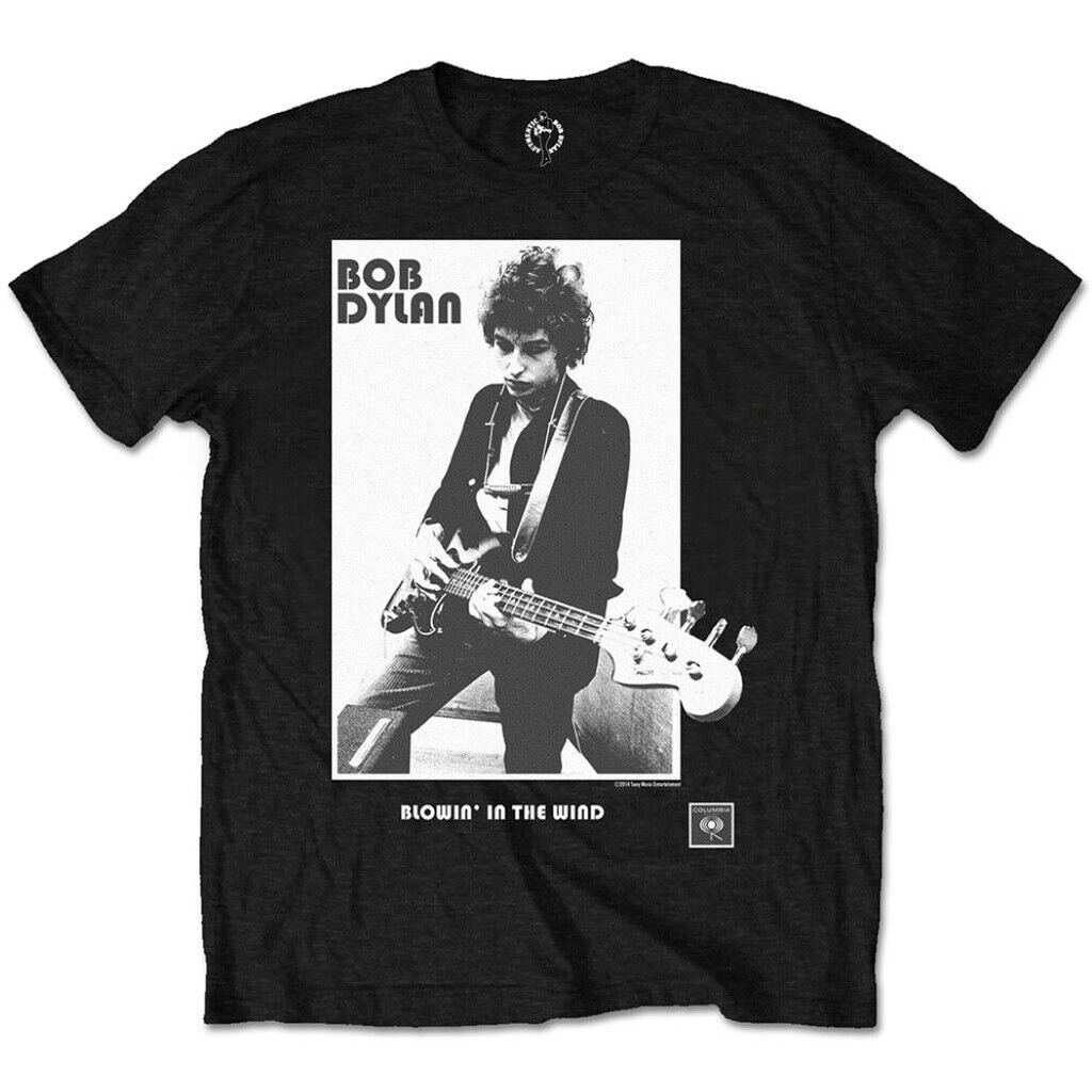 เสื้อยืด ลาย Bob Dylan Blowing in the Wind สีดํา สําหรับเด็กสามารถปรับแต่งได้