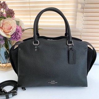 📌Coach 40862 Drew Leather/Suede Detail Satchel  Black/Gunmetal With Store Tag 📌Size : 11.75"L x 8"H x 4"W 📌Shop