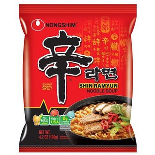 มาม่าเกาหลี นงชิม Nongshim Shin Ramyun Spicy 120 g บะหมี่เกาหลี อร่อยมาก แนะนำ!!