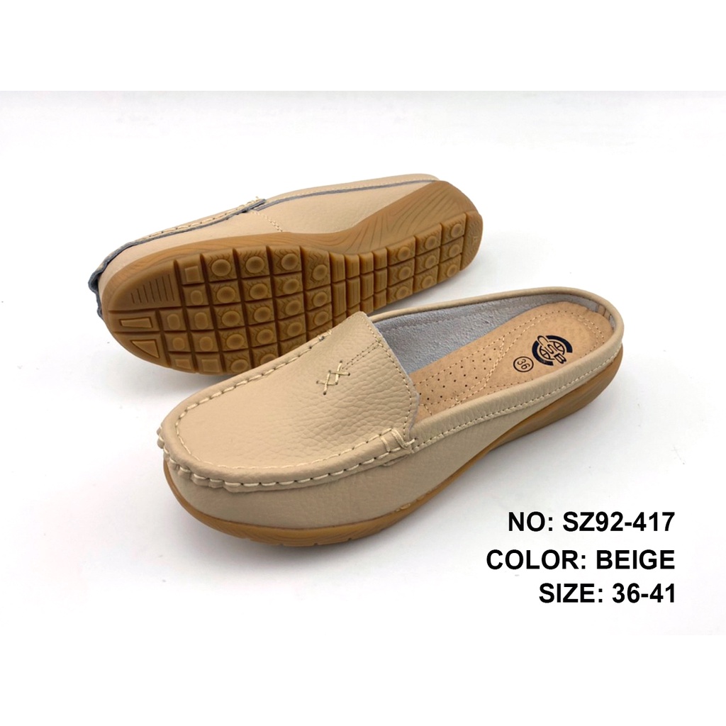 CSB รองเท้าหนังวัว SZ92-417 รองเท้าแฟชั่นใส่สบายเปิดส้น