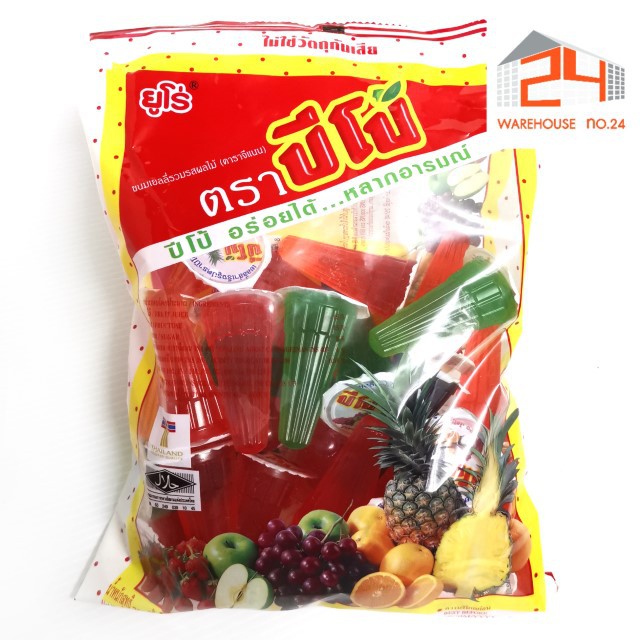 ส่งไว 24ชม. ปีโป้ ขนมเยลลี่รวมรสผลไม้ จุ 30 ถ้วย