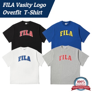 เสื้อยืด พิมพ์ลายโลโก้ FILA Vasity สไตล์เรโทร โอเวอร์ไซซ์