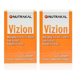 NUTRAKAL Vizion ชะลอการเสื่อมของตา ลดการเกิดต้อกระจก (30 แคปซูล) x 2 กล่อง