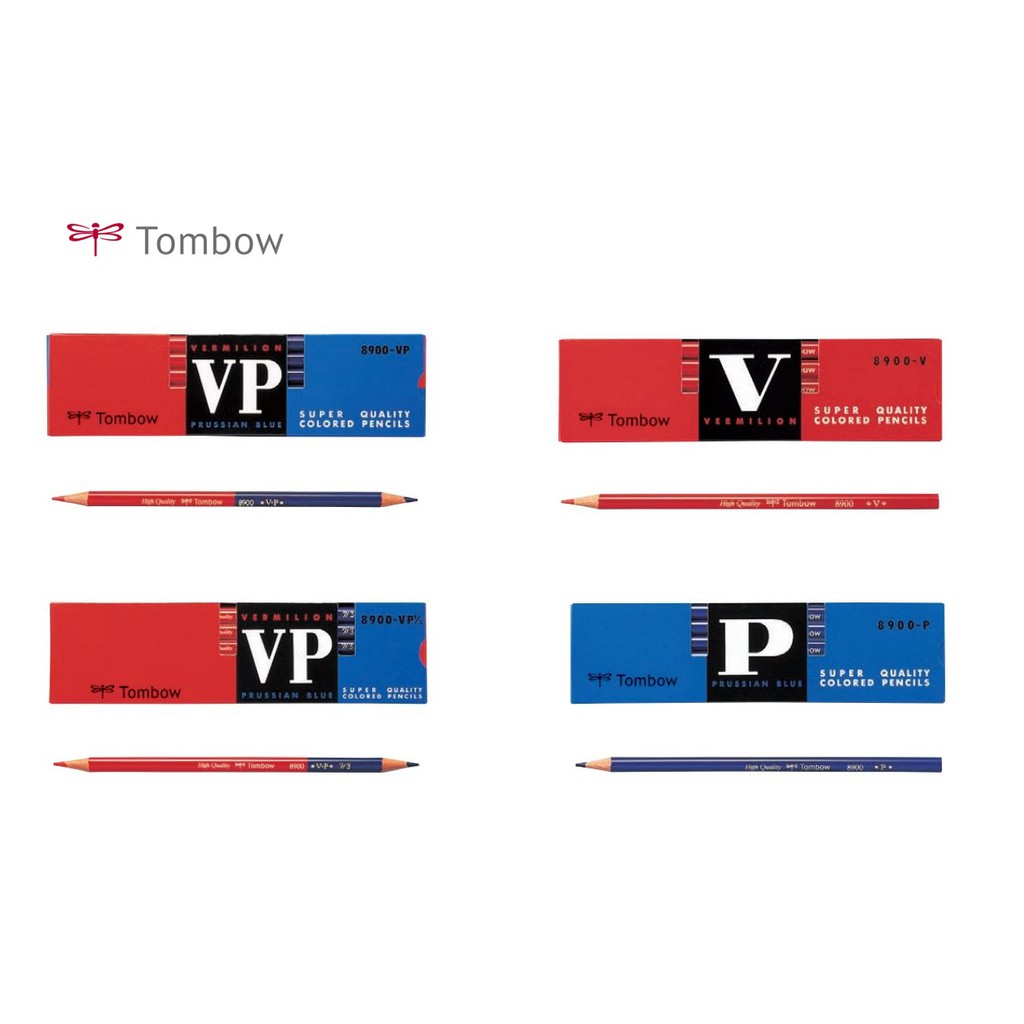 Tombow 8900 - Vp Vermilion And Prussian ดินสอเขียนคิ้ว 1 ชิ้น