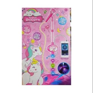 ไมโครโฟน ยูนิคอร์น ร็อคสตาร์  ของเล่นเสียบมือถือ Magical unicorn Rock star microphone toy