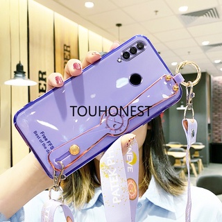 เคส Casing Huawei Nova 4 เคส Huawei Nova 4E Case Huawei Y7A เคส Huawei P30 Lite Case Huawei P30 Pro Cute TPU 6D Wrist Strap With Rope Soft Phone Cassing Cover Case น่ารัก สายรัดข้อมือ พร้อมเชือก เคสโทรศัพท์ แบบนิ่ม