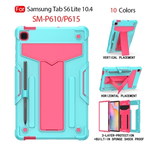 เคสซิลิโคนกันกระแทกสําหรับ Samsung S6 Lite 10 . 4 Sm - P610 / P615 Pc +