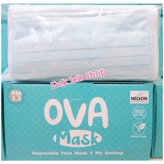 OVA Mask VFE 99% ป้องกันPM2.5 Disposable Face Mask 3 ply Earloop