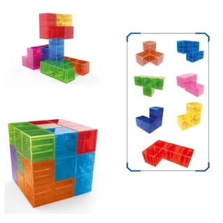 3D Magic magnetic cube คิวบ์แม่เหล็ก ลูกบาศก์แม่เหล็ก คิวบ์บล็อก เกมปริศนาแม่เหล็ก building block
