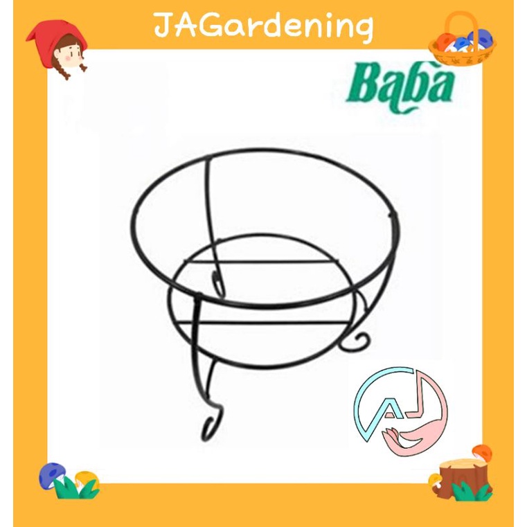 J GardeningBaba ขาตั้งหม้อเหล็ก/kaki pasu besi WT-98 (10inchx10inch)