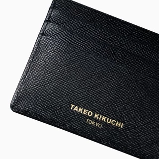 TAKEO KIKUCHI กระเป๋าใส่บัตร BLACK WABI SABI CARD CASE