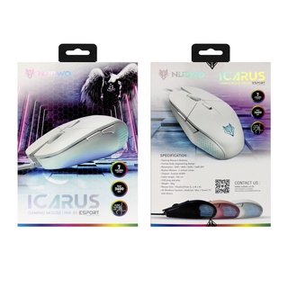 เมาส์เกมมิ่งคลิกเงียบ NUBWO NM-93 ICARUS MOUSE GAMING ไฟ RGB ของแท้