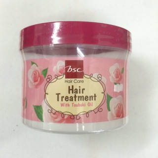 BSC Glossy Hair Treatment Wax Tsubaki Oil ทรีทเมนท์ เข้มข้น ซึบากิ 450g.