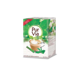 Equal Pur Via Stevia 100 Sticks เพอเวีย สตีเวีย จากใบหญ้าหวาน 1 กล่อง มี 100 ซอง