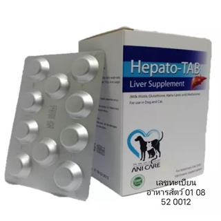 Hepato TAB (แบ่งขาย 1แผง มี10เม็ด) วิตามินเสริมที่จำเป็นสำหรับบำรุงตับ ฟื้นฟูสุขภาพของตับสุนัขและแมวให้แข็งแรง