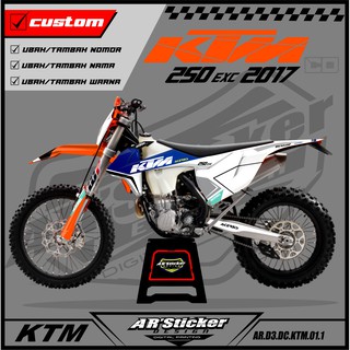 สติกเกอร์รูปลอก KTM 250 แบบเต็มตัว KTM Dekal In 2017 Design D3 001