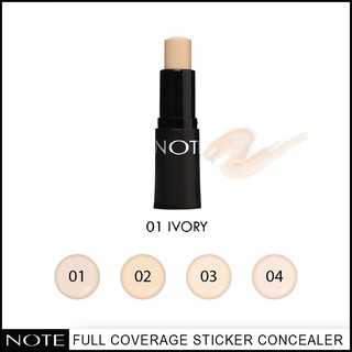 NOTE COSMETICS FULL COVERAGE STICK CONCEALER 01 IVORY