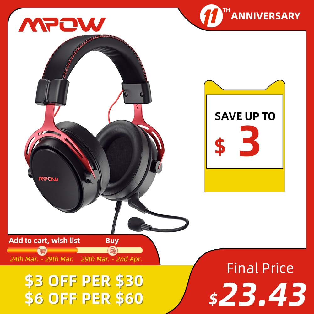 mpow air se 3.5 mm gaming headset