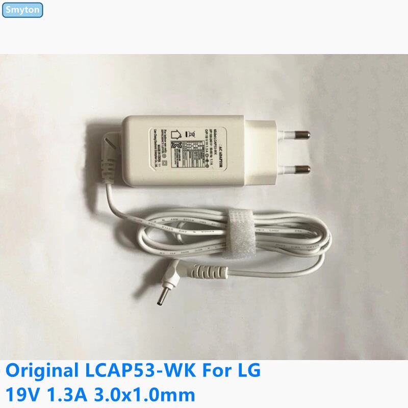 AC Adapter Charger สําหรับ LG 19V 1.3A 3.0X1.0 มม.LCAP53-WK LCAP53-BK แล็ปท็อป Charger แหล่งจ่ายไฟ