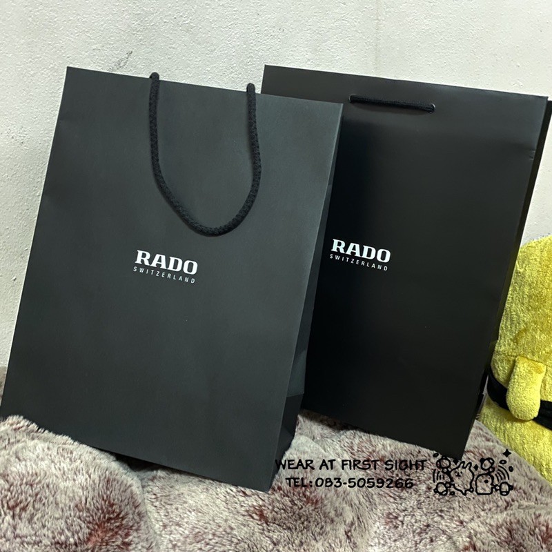 ถุง RADO ถุงกระดาษ ราโด แท้ - สีดำ มี2 เคลือบเงา // ไม่เคลือบเงา 27x34.5cm.