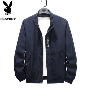 Playboy เสื้อแจ็กเก็ตแขนยาวลําลอง คอปกตั้ง สไตล์เกาหลี แฟชั่นฤดูใบไม้ผลิ และฤดูใบไม้ร่วง สําหรับผู้ชาย และนักเรียน